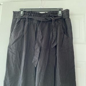 black flared linen pants 🖤